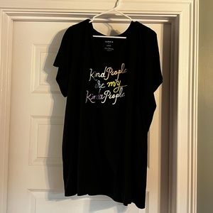 Black graphic t-shirt from torrid in size 5